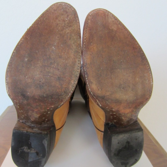 Coyote Joe Boots Brown Leather Pointed Toe Men's - Picture 9 of 11